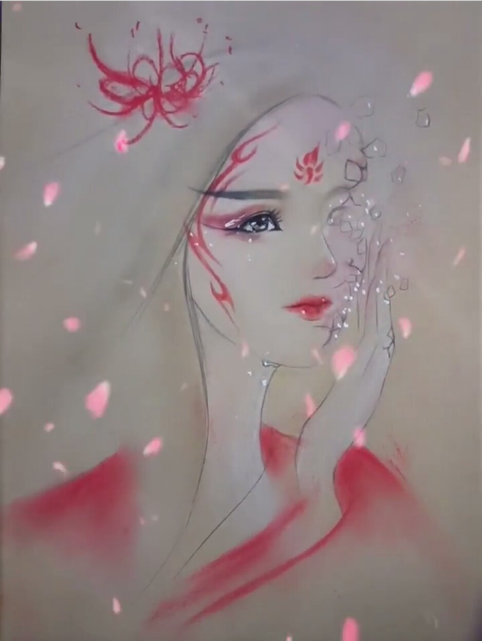 彼岸花奈何桥手绘