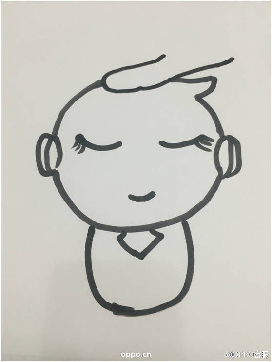 新技能get√一起来学着画简笔小欧吧_帖子_oppo手机官方社区