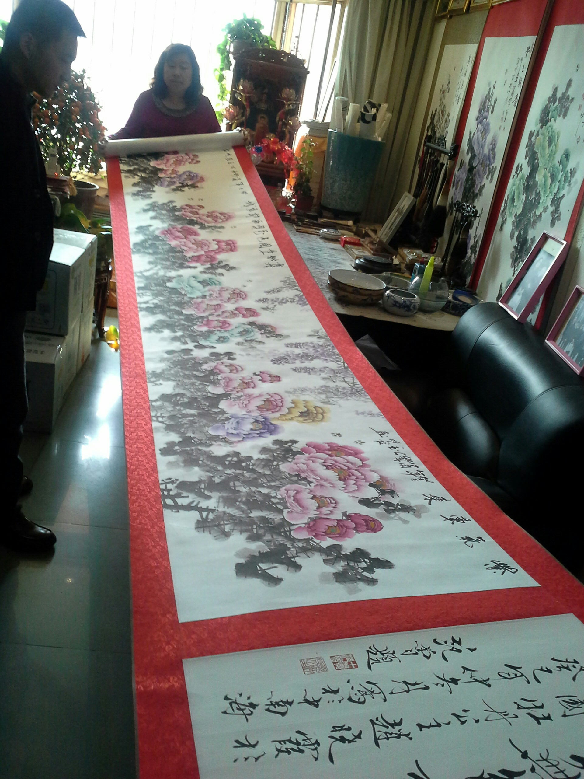 范曾(牡丹长卷)