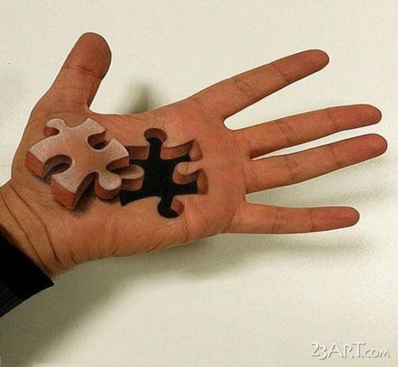 以假乱真的3d画,那个真.