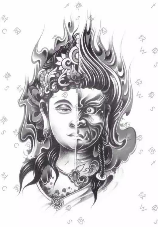 新年正当红#花开生两面,人生佛魔间,君若问我在何.