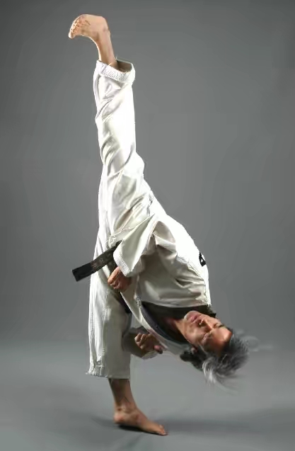 朝天蹬,  一直拼命压韧带就是为了踢出你, 现在又离你更近了.