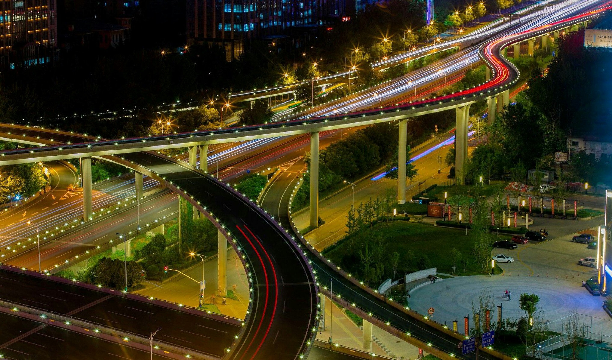 醉美济南#燕山立交桥夜色