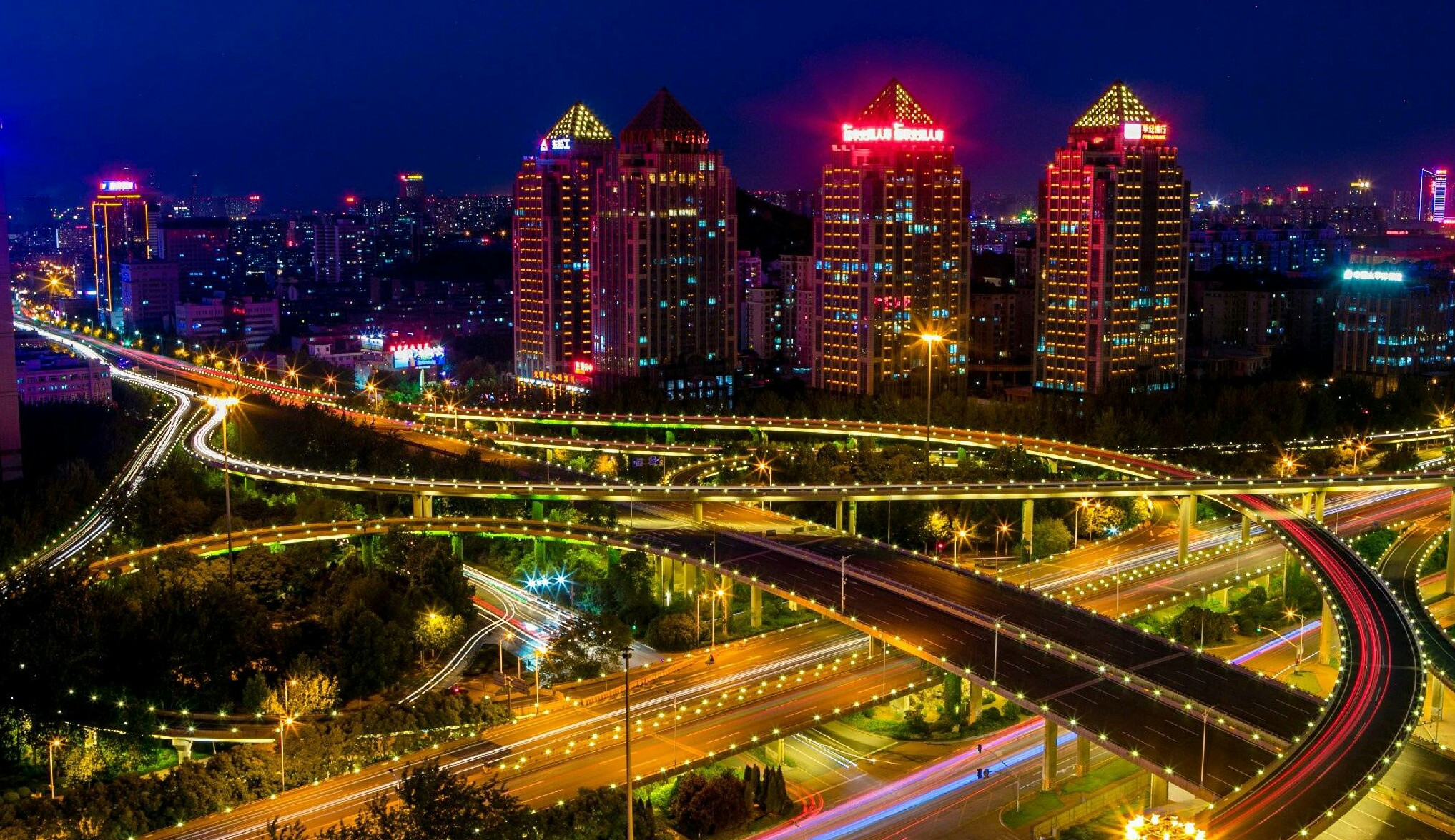 醉美济南#燕山立交桥夜色
