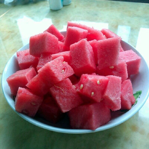 这天气吃西瓜真爽