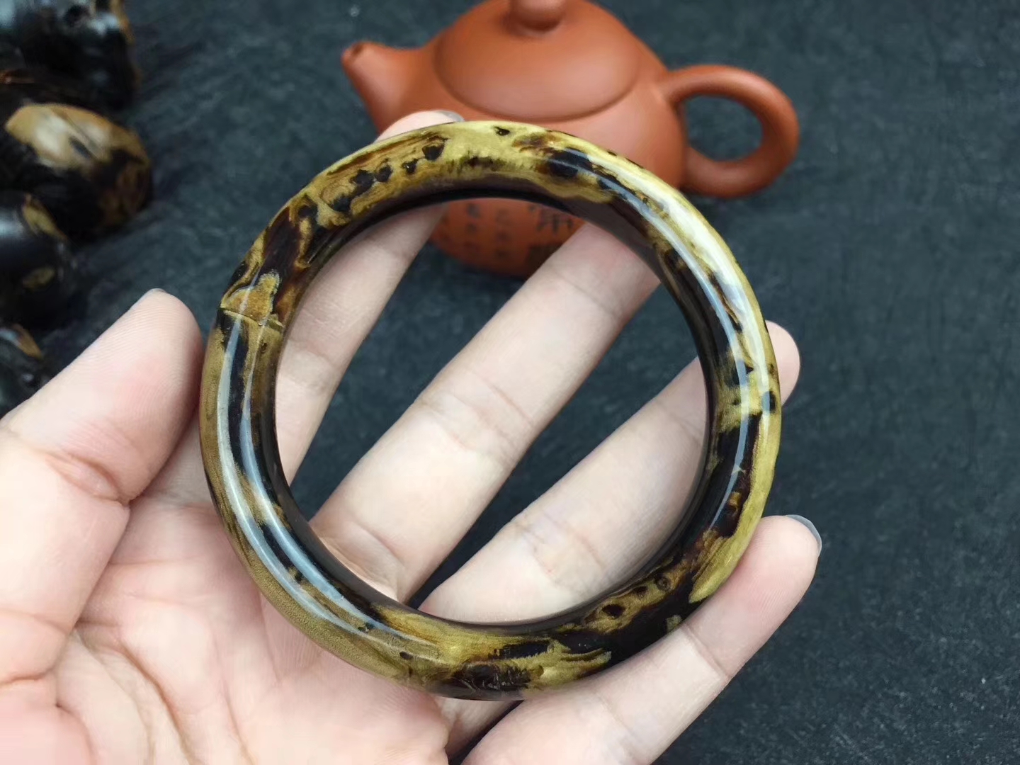 和喜欢的一切在一起#黑珊瑚血柳手镯,火焰97纹,内.